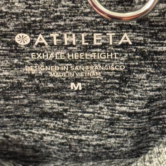 Athleta Exhale Heel Tight Leggings Sz M Gray Inseam 32'' Legging - Picture 3 of 12